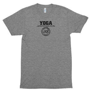 Yoga... and she lived happily ever after Short sleeve soft t-shirt